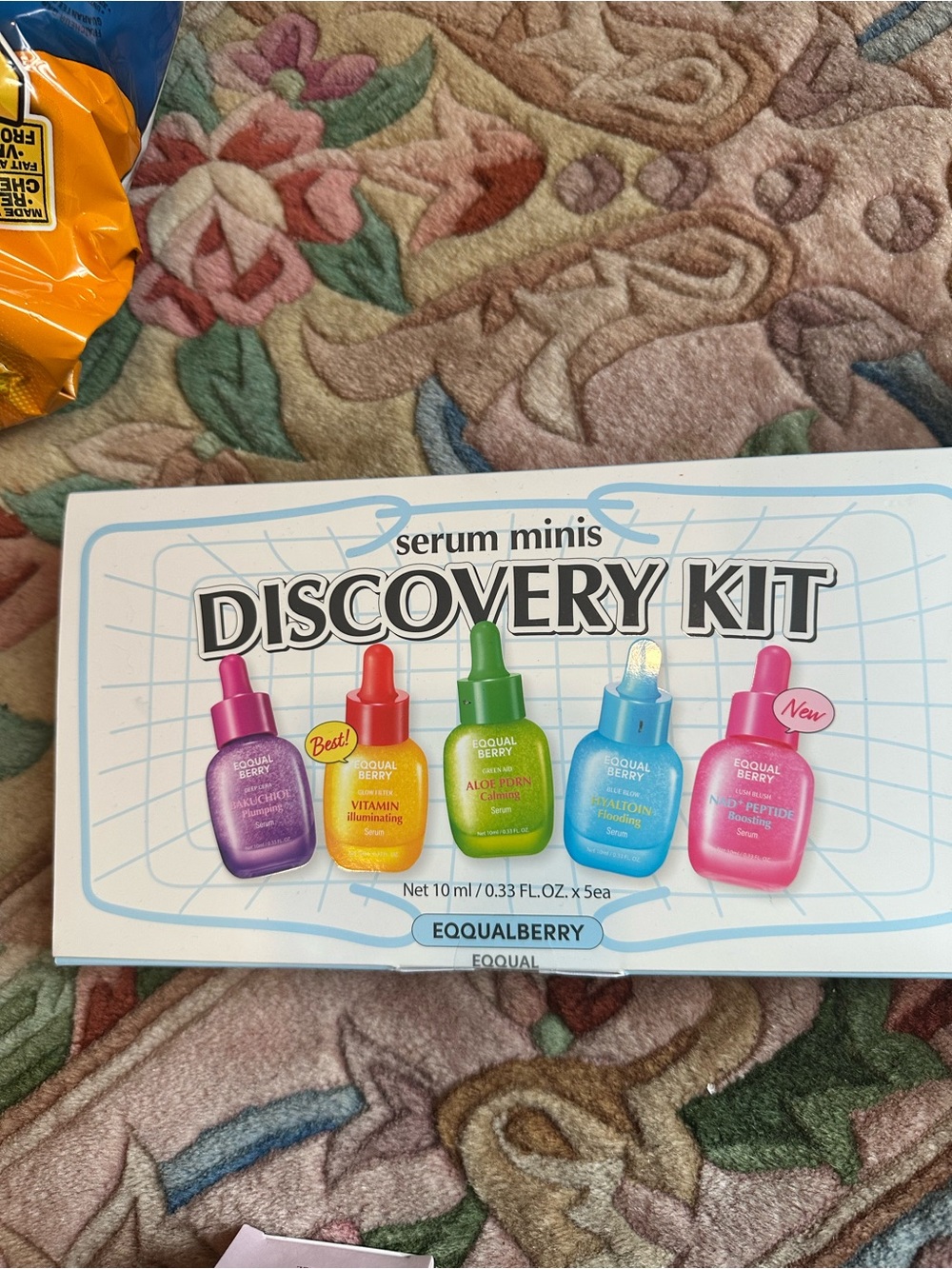 Eqqalberry Serum Minis Discovery Kit - Colorful Skinca3 left pink blue and green